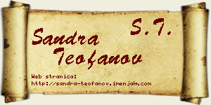 Sandra Teofanov vizit kartica